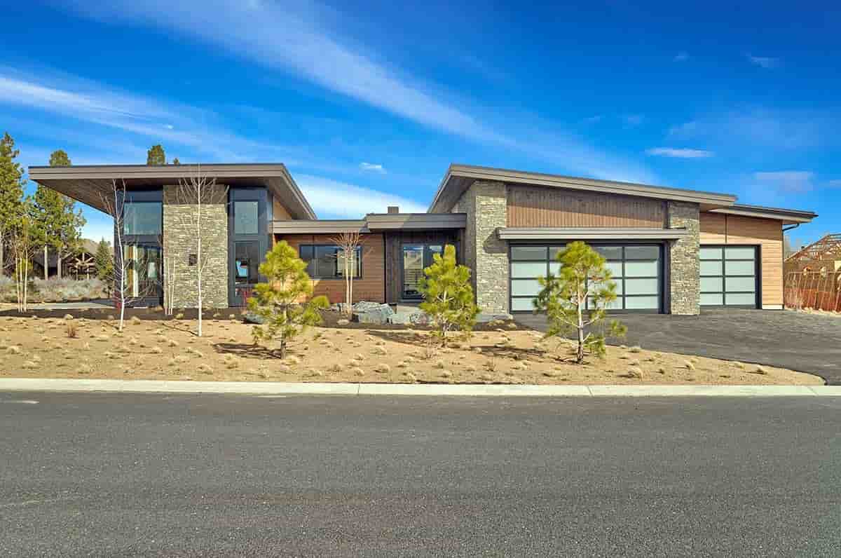 Contemporary, Modern House Plan 43329 with 3 Beds, 4 Baths, 3 Car Garage Picture 1