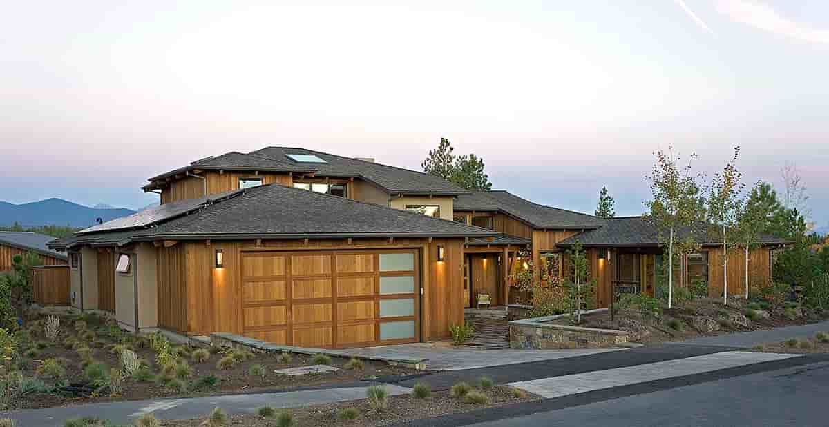Contemporary, Modern House Plan 43335 with 3 Beds, 3 Baths, 3 Car Garage Picture 2