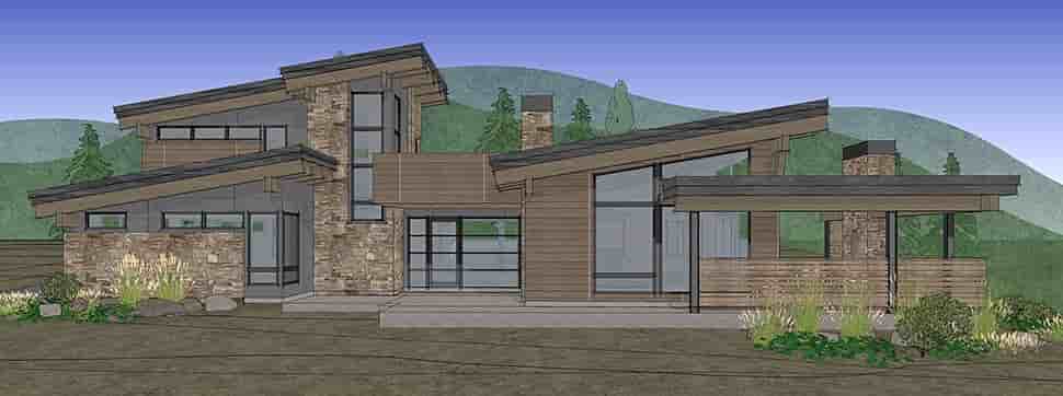 Contemporary, Modern House Plan 43338 with 4 Beds, 5 Baths, 3 Car Garage Picture 38