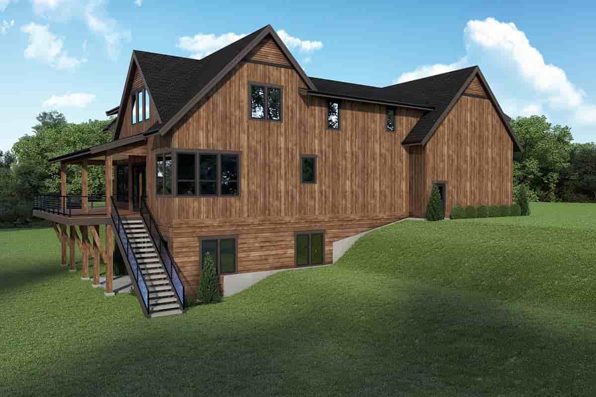 Barndominium, Contemporary, Country House Plan 43616 with 4 Beds, 5 Baths, 2 Car Garage Picture 2