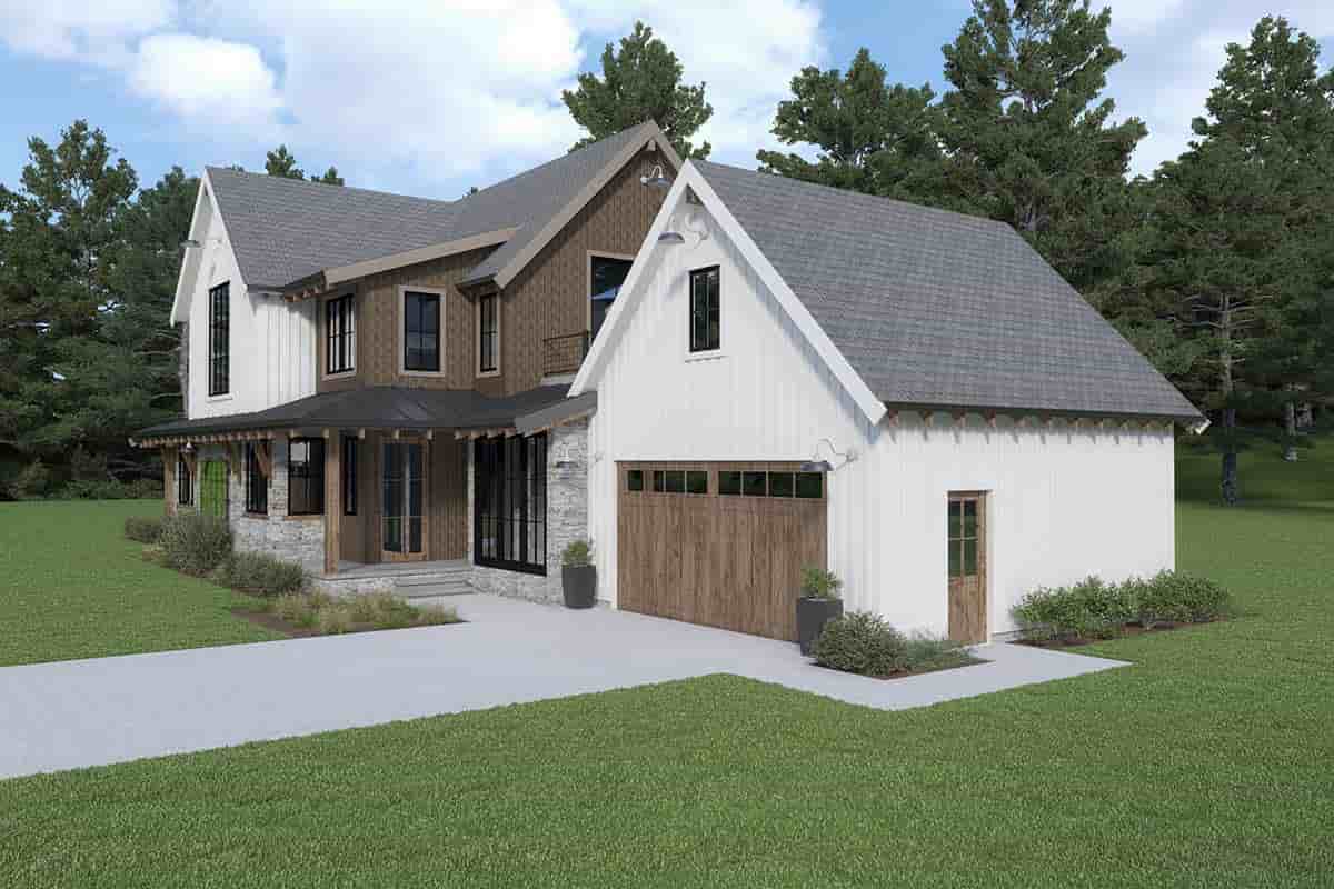 Contemporary, Craftsman, Farmhouse House Plan 43619 with 3 Beds, 3 Baths, 2 Car Garage Picture 1