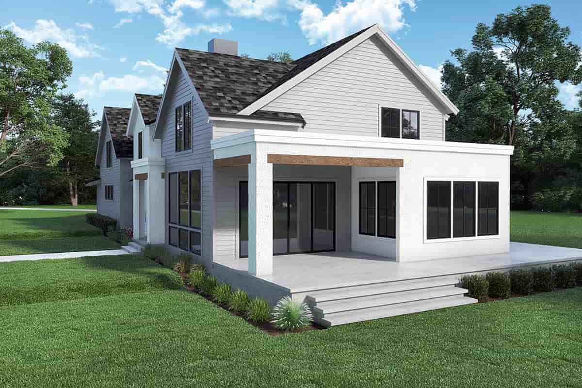 Contemporary, Country, Farmhouse House Plan 43645 with 5 Beds, 4 Baths, 3 Car Garage Picture 1