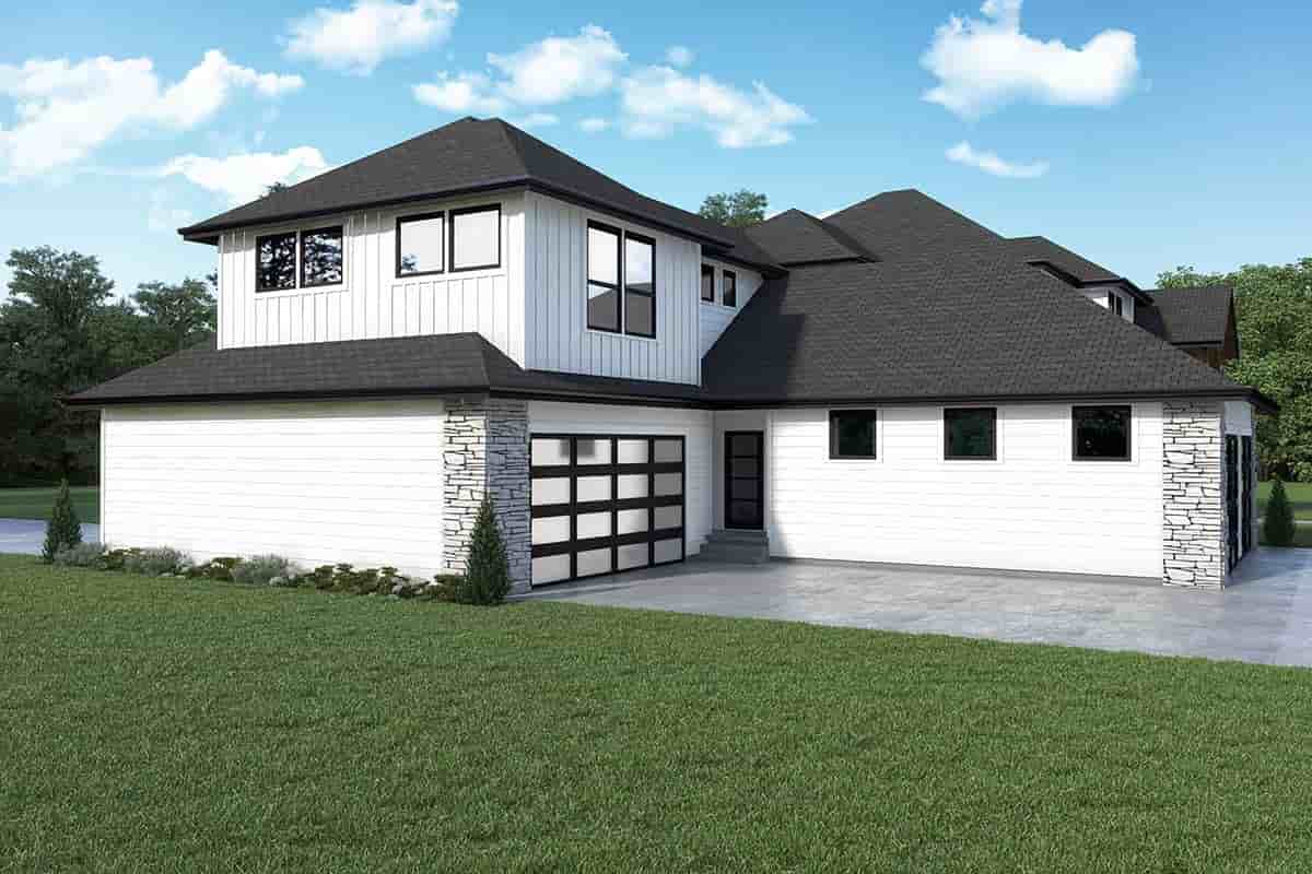 Contemporary, Farmhouse House Plan 43665 with 5 Beds, 5 Baths, 5 Car Garage Picture 2