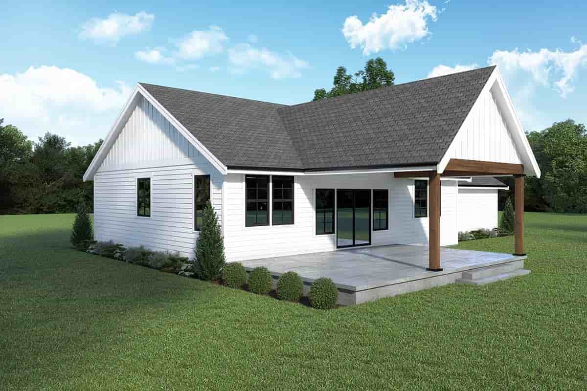 Farmhouse House Plan 43666 with 2 Beds, 2 Baths, 2 Car Garage Picture 1