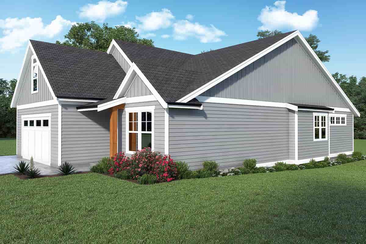 Contemporary, Farmhouse, Traditional House Plan 43671 with 3 Beds, 2 Baths, 2 Car Garage Picture 1