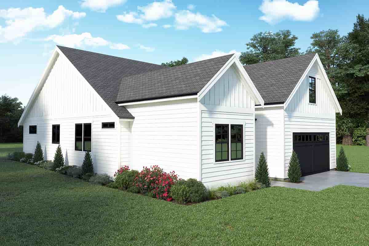 Contemporary, Farmhouse House Plan 43672 with 3 Beds, 2 Baths, 2 Car Garage Picture 2