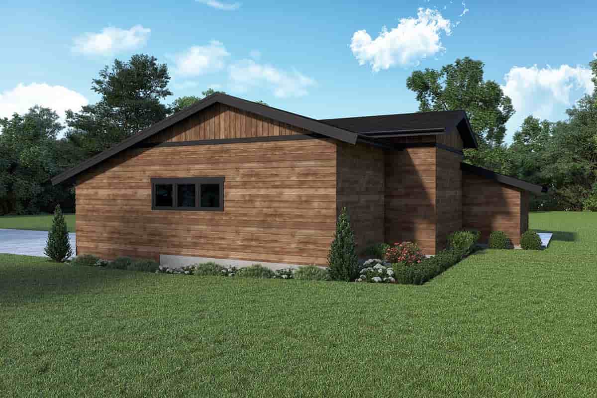 Craftsman, Farmhouse Garage-Living Plan 43675 with 1 Beds, 2 Baths, 2 Car Garage Picture 1