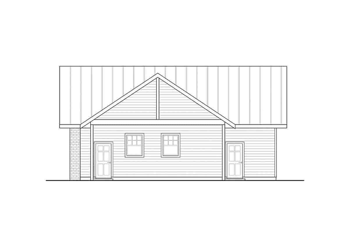 Country, Traditional 2 Car Garage Plan 43734 Picture 1