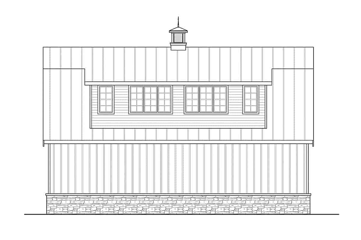 Country Garage-Living Plan 43767 with 2 Beds, 3 Baths, 3 Car Garage Picture 1