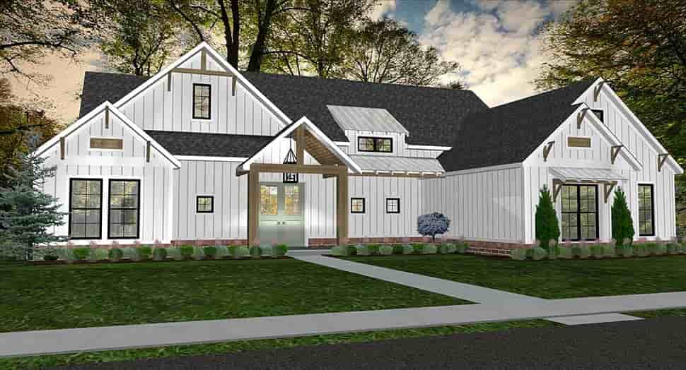 Cottage, Craftsman, Farmhouse House Plan 43803 with 3 Beds, 3 Baths, 3 Car Garage Picture 2