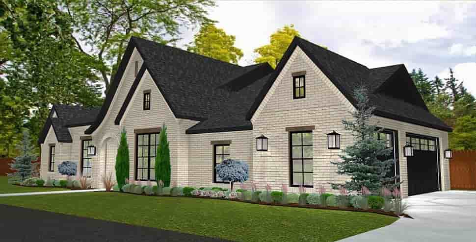 French Country, Traditional, Tudor House Plan 43805 with 3 Beds, 3 Baths, 3 Car Garage Picture 4