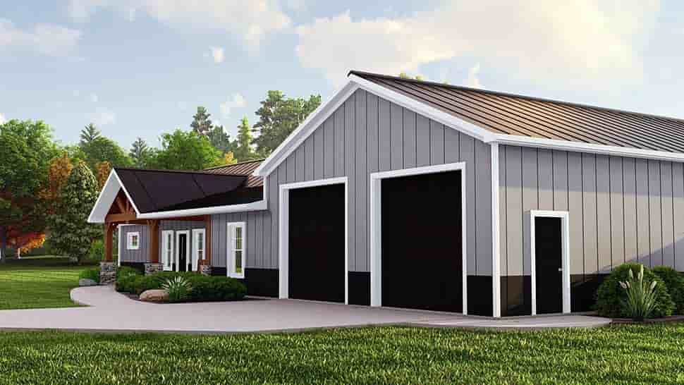 Country, Ranch House Plan 43902 with 3 Beds, 2 Baths, 2 Car Garage Picture 3