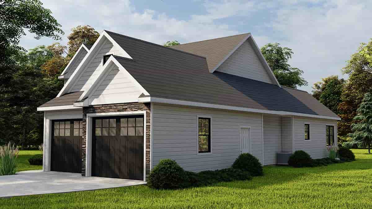 Bungalow, Country, Craftsman, Traditional House Plan 43906 with 3 Beds, 3 Baths, 2 Car Garage Picture 1