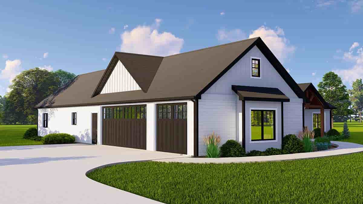 Country, Ranch House Plan 43910 with 3 Beds, 3 Baths, 3 Car Garage Picture 2
