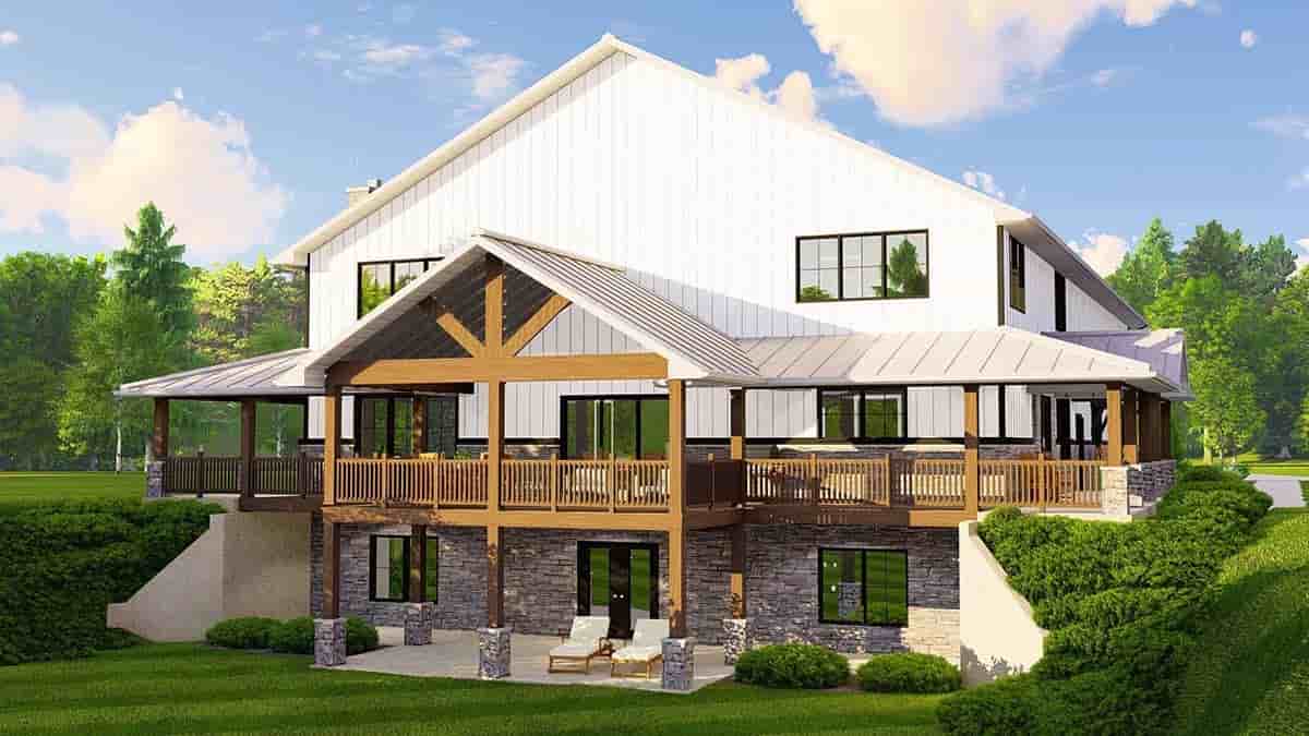 Barndominium House Plan 43922 with 3 Beds, 4 Baths, 3 Car Garage Picture 2