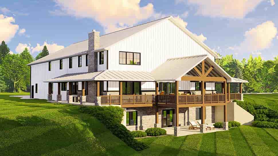 Barndominium House Plan 43922 with 3 Beds, 4 Baths, 3 Car Garage Picture 3