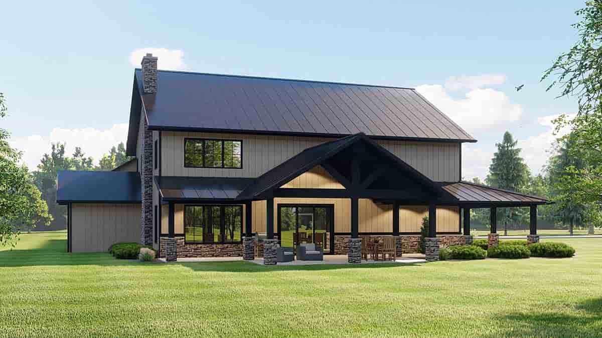 Barndominium House Plan 43923 with 3 Beds, 5 Baths, 4 Car Garage Picture 2