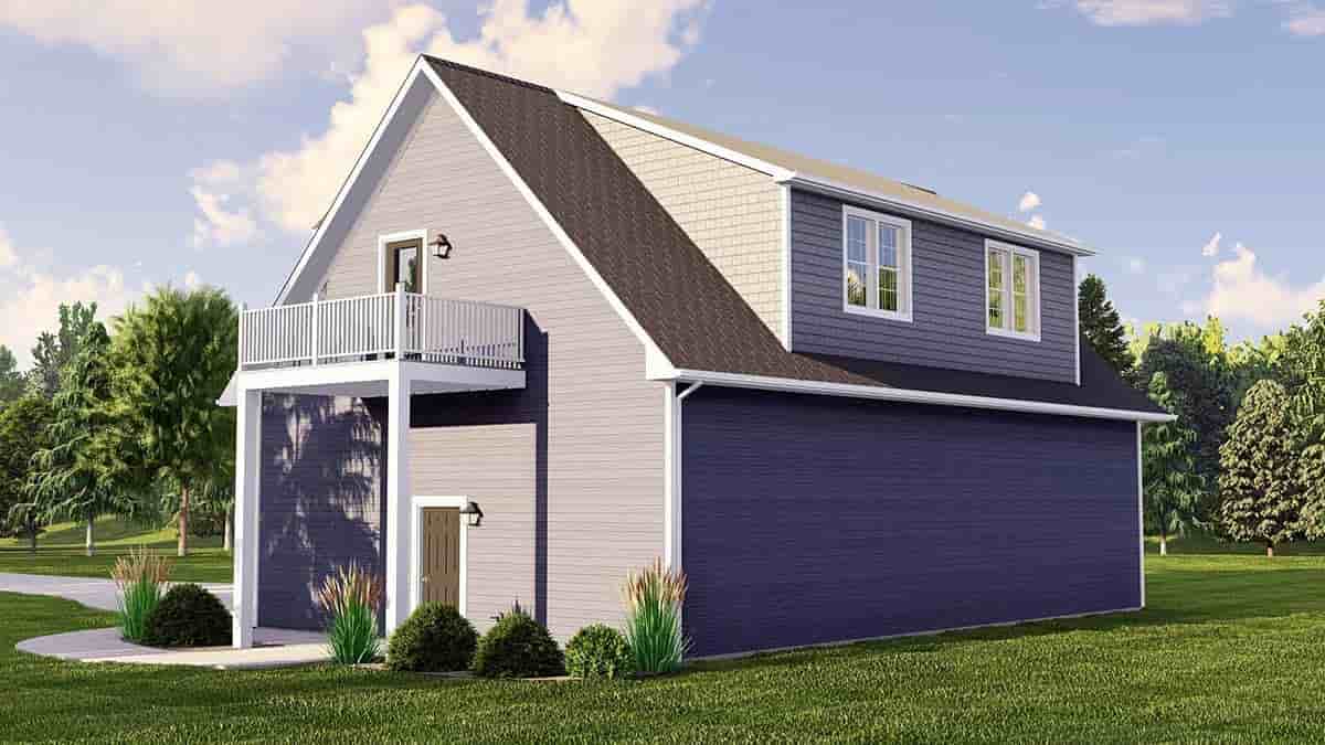 Cottage, Country, Traditional 4 Car Garage Plan 43927 Picture 1