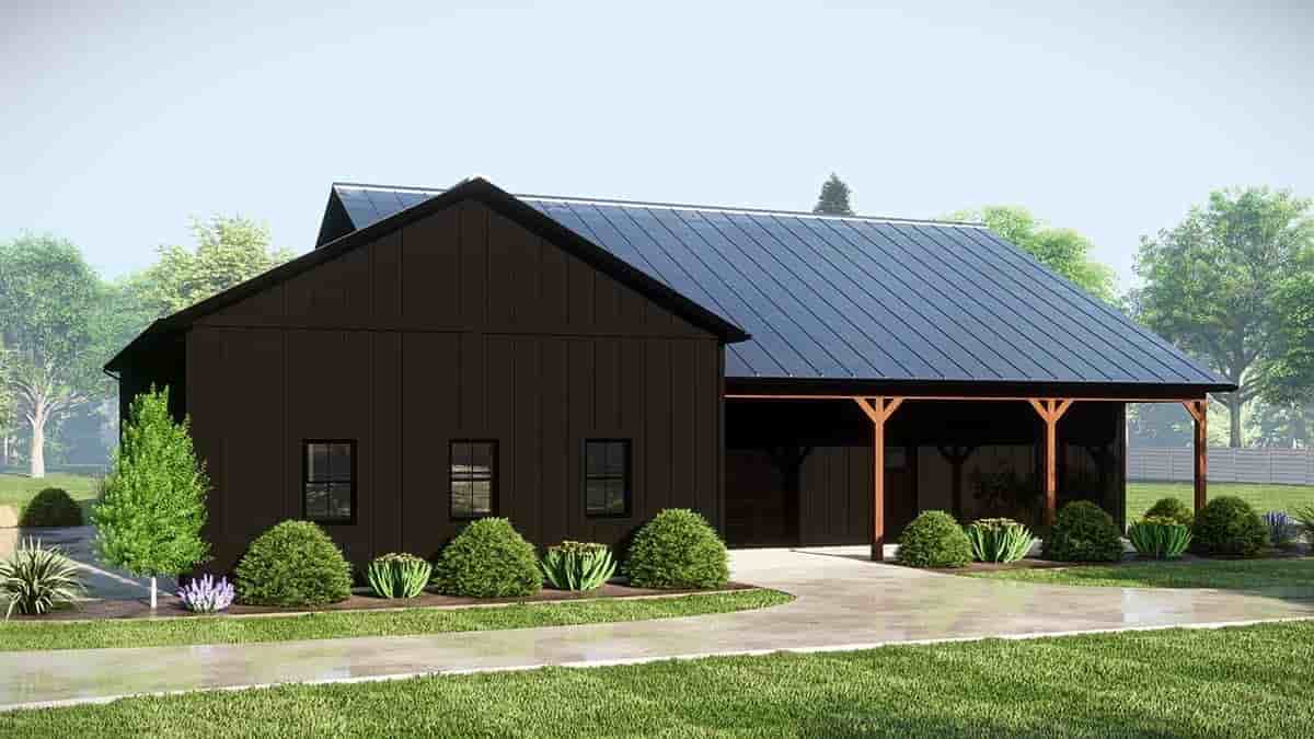 Country, Farmhouse, Ranch 5 Car Garage Apartment Plan 43940 Picture 1