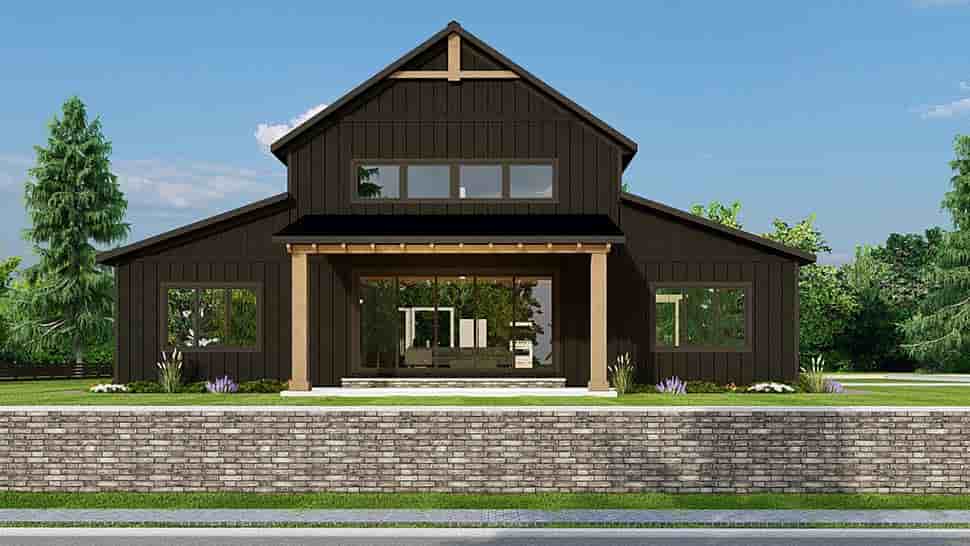 Barndominium, Country, Farmhouse House Plan 43944 with 3 Beds, 3 Baths, 2 Car Garage Picture 3