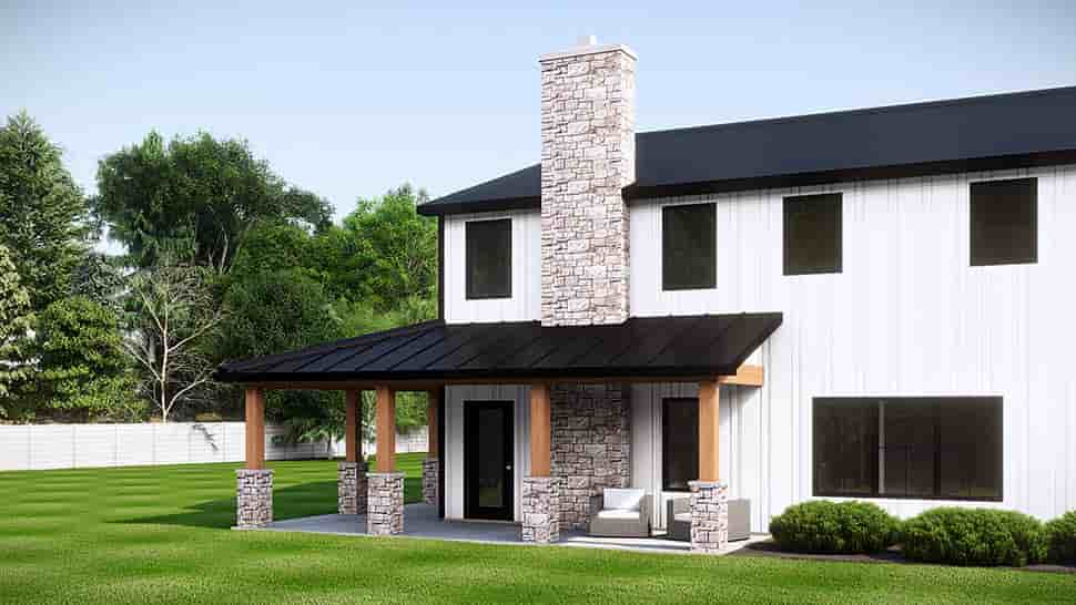 Barndominium House Plan 43951 with 3 Beds, 4 Baths, 4 Car Garage Picture 4