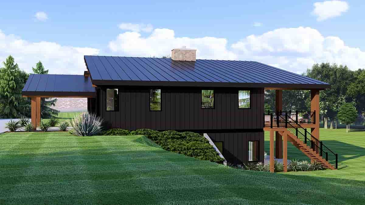 Contemporary, Modern House Plan 43963 with 2 Beds, 2 Baths Picture 1