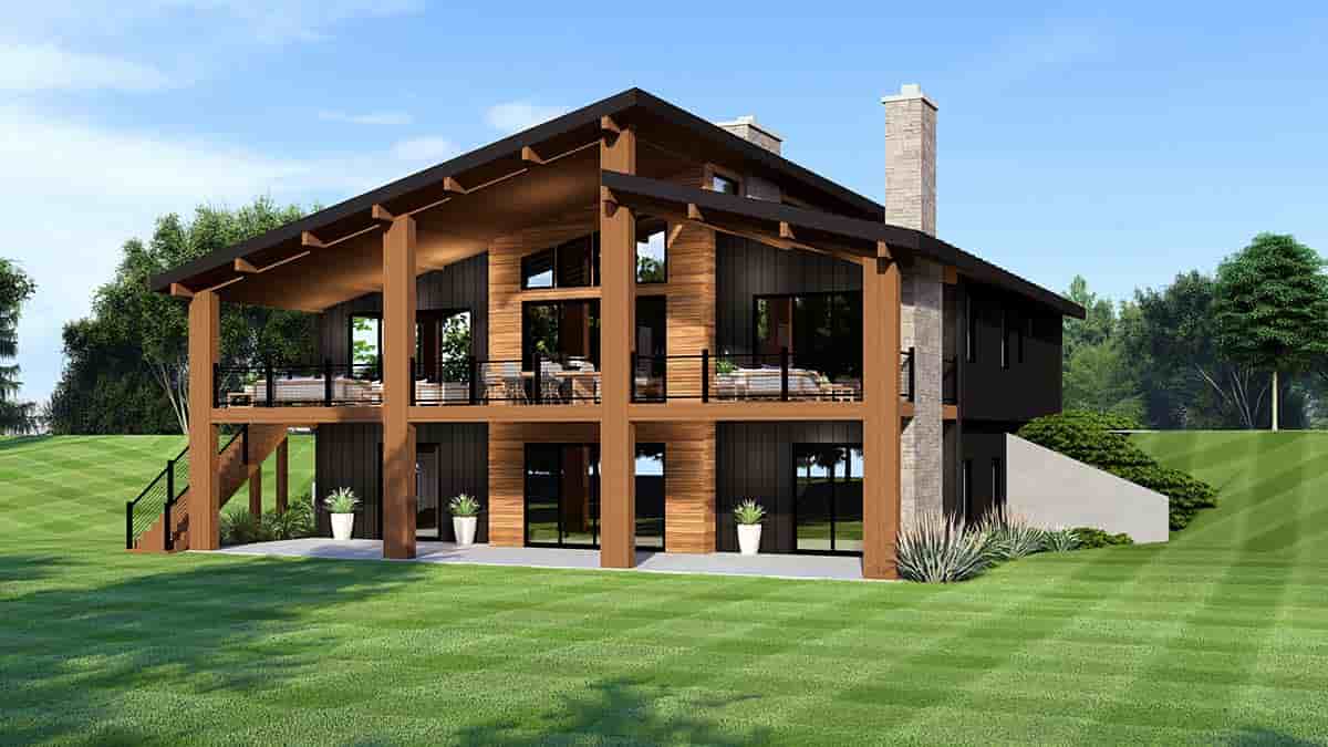 Contemporary, Modern House Plan 43963 with 2 Beds, 2 Baths Picture 2