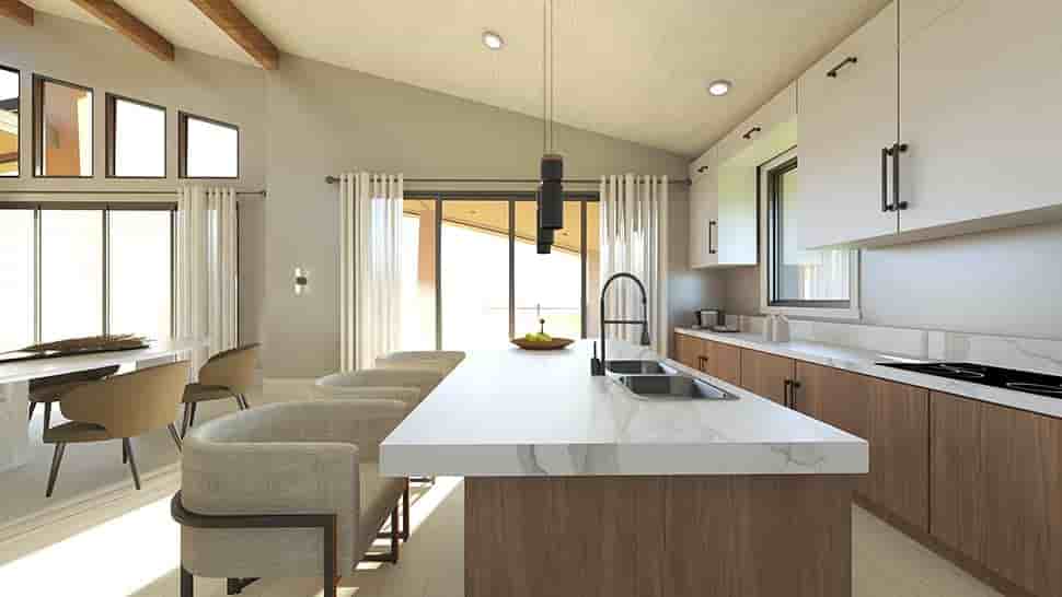 Contemporary, Modern House Plan 43963 with 2 Beds, 2 Baths Picture 3