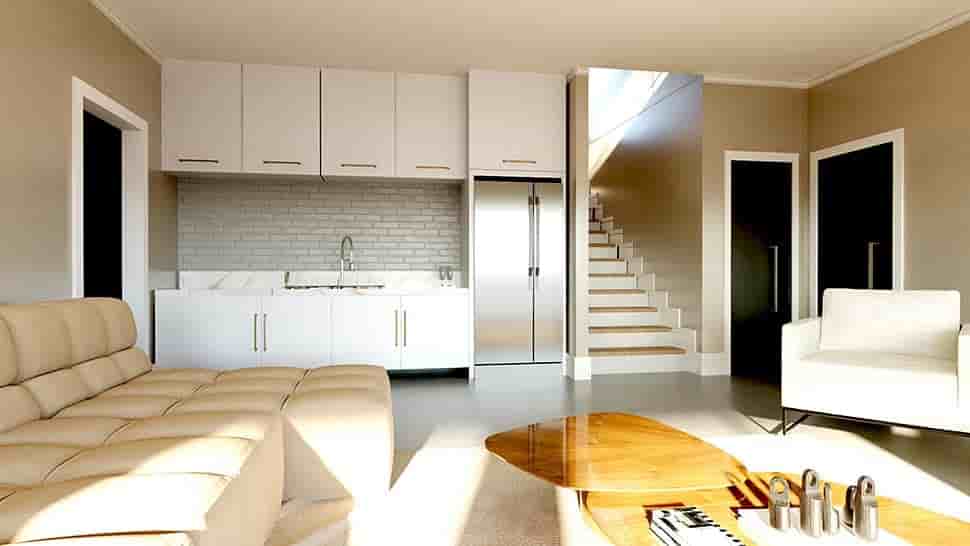 Contemporary, Modern House Plan 43981 with 3 Beds, 2 Baths Picture 18