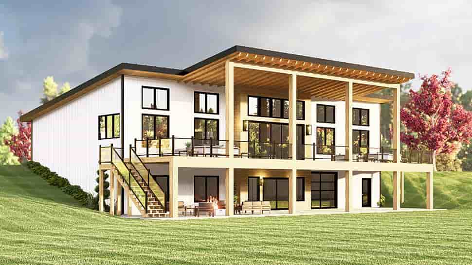 Contemporary, Modern House Plan 43981 with 3 Beds, 2 Baths Picture 3
