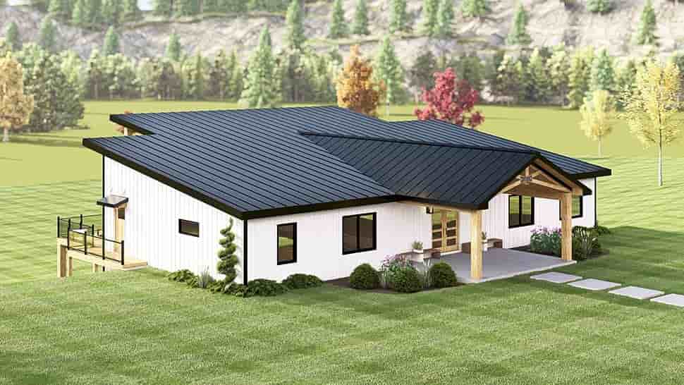 Contemporary, Modern House Plan 43981 with 3 Beds, 2 Baths Picture 6