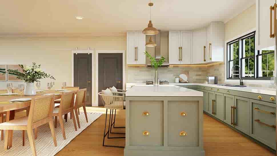 Country, Prairie, Traditional House Plan 43998 with 2 Beds, 2 Baths, 1 Car Garage Picture 4