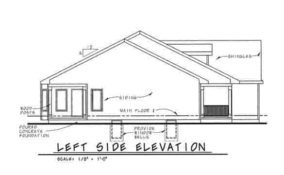One-Story, Traditional House Plan 44009 with 3 Beds, 2 Baths, 2 Car Garage Picture 1