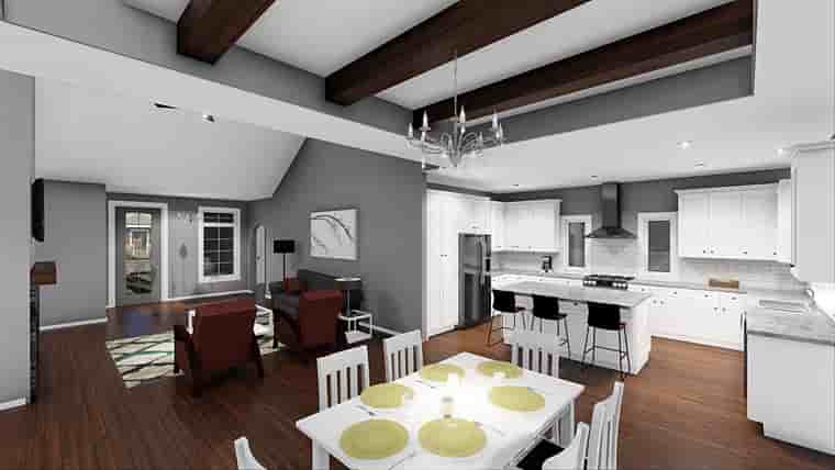 Cottage, European, Traditional House Plan 44184 with 3 Beds, 2 Baths, 2 Car Garage Picture 2