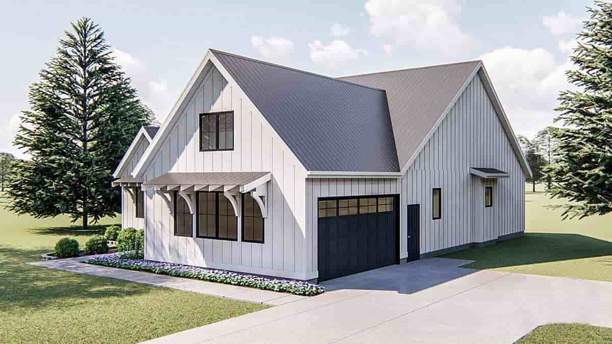 Country, Farmhouse, Southern, Traditional House Plan 44185 with 3 Beds, 2 Baths, 2 Car Garage Picture 1