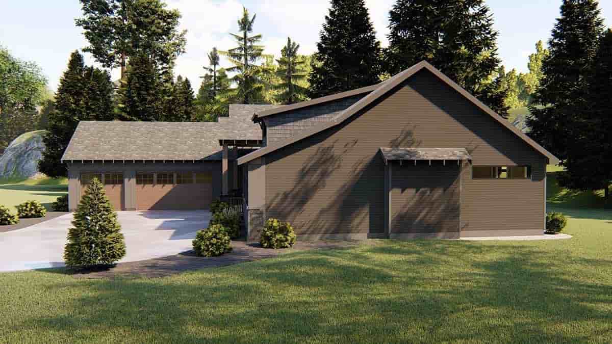 Craftsman House Plan 44193 with 3 Beds, 3 Baths, 3 Car Garage Picture 1