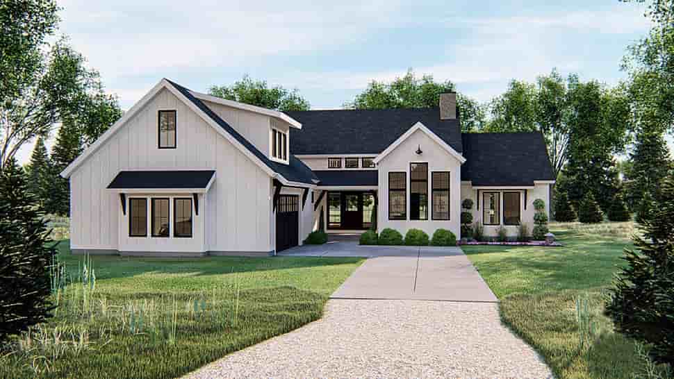 Farmhouse House Plan 44195 with 3 Beds, 3 Baths, 2 Car Garage Picture 3