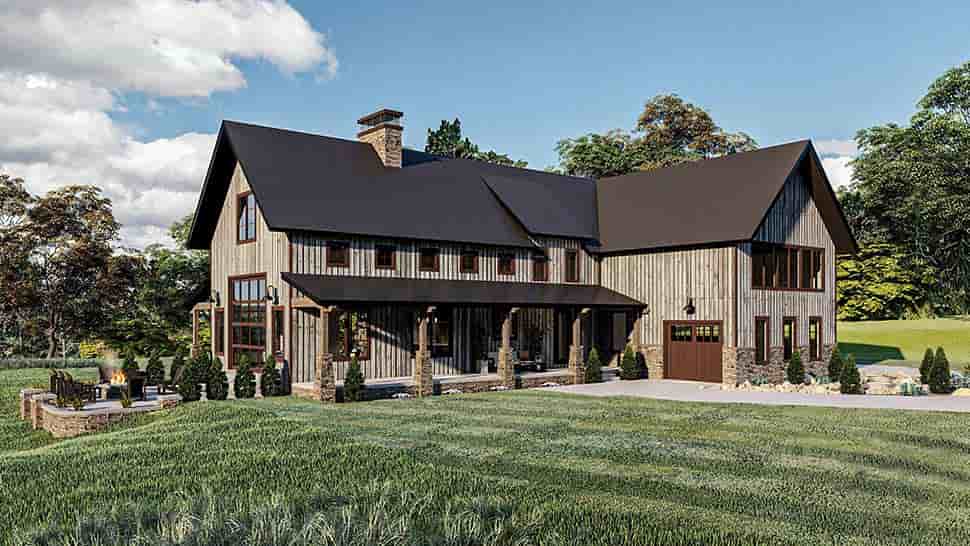 Farmhouse House Plan 44196 with 4 Beds, 4 Baths, 3 Car Garage Picture 3