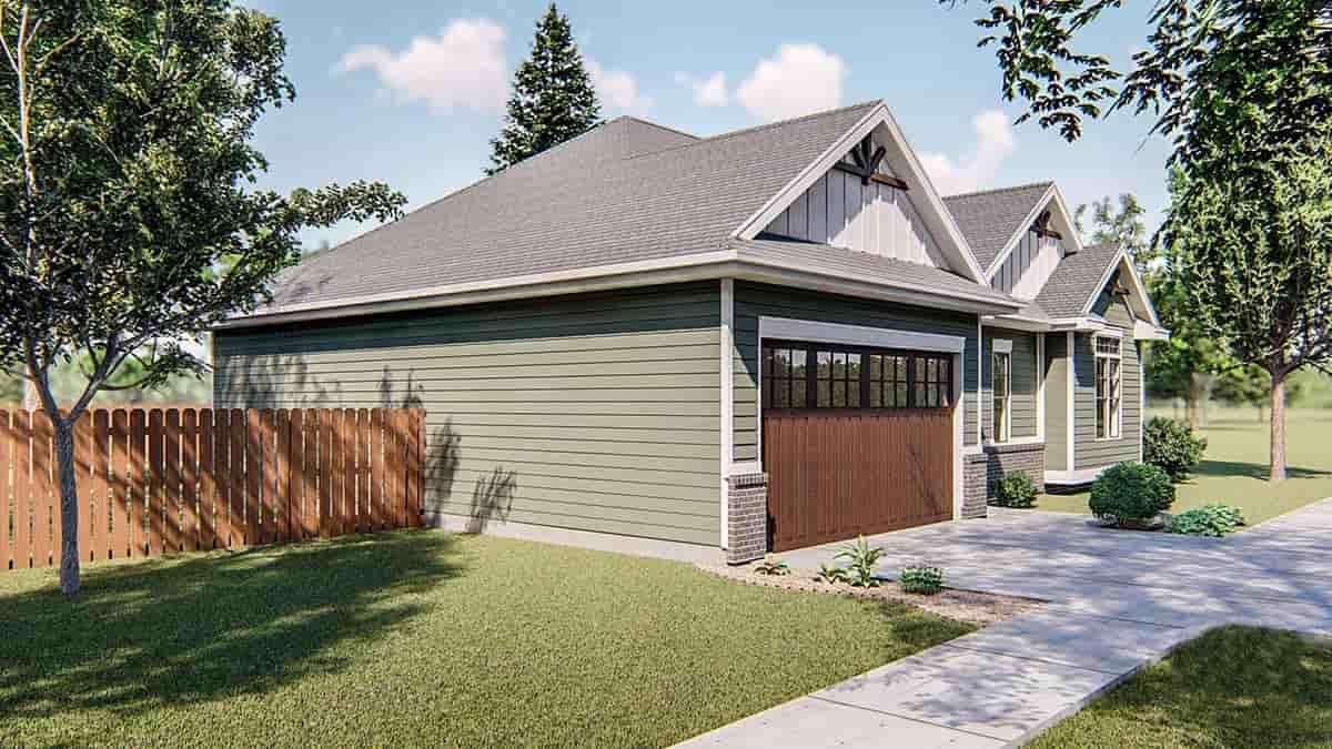 Craftsman, Traditional House Plan 44197 with 3 Beds, 2 Baths, 2 Car Garage Picture 2