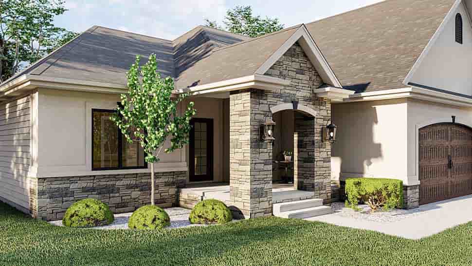 Traditional House Plan 44198 with 3 Beds, 2 Baths, 3 Car Garage Picture 3