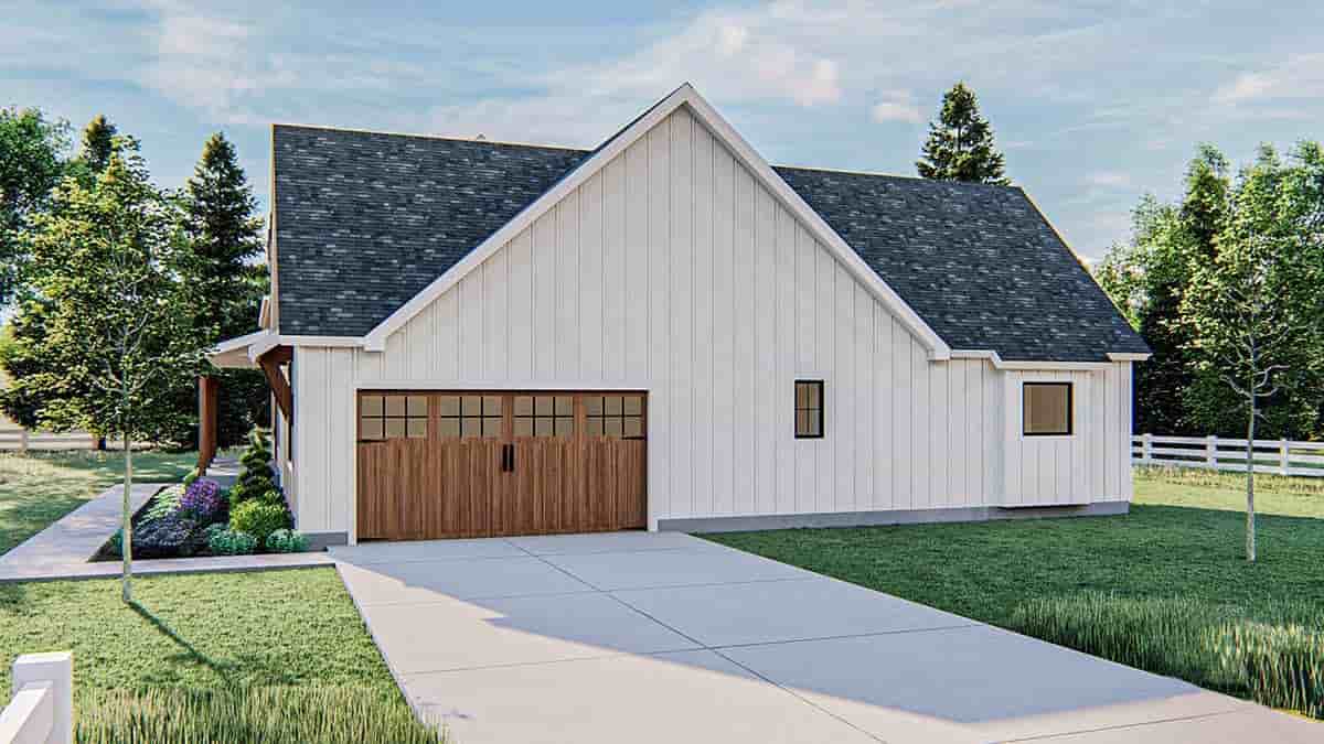 Farmhouse House Plan 44204 with 3 Beds, 2 Baths, 2 Car Garage Picture 1