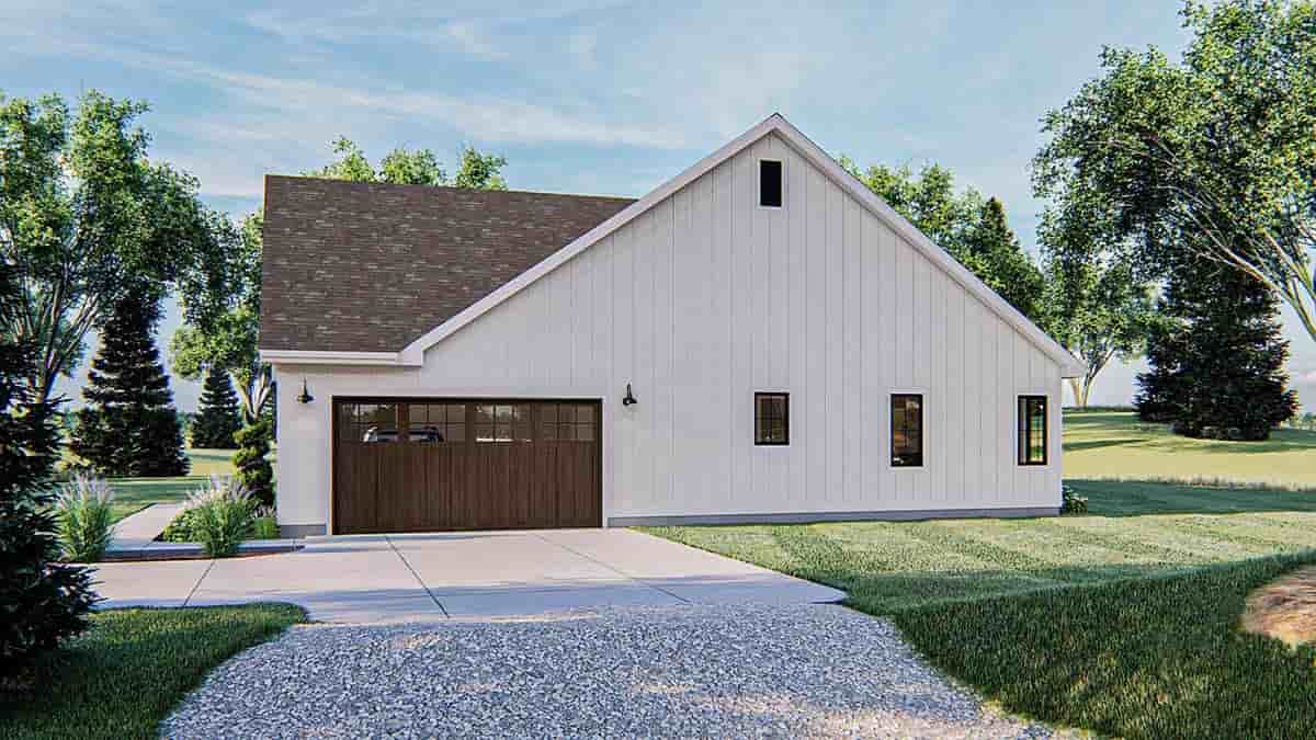 Contemporary, Farmhouse House Plan 44205 with 3 Beds, 3 Baths, 2 Car Garage Picture 1