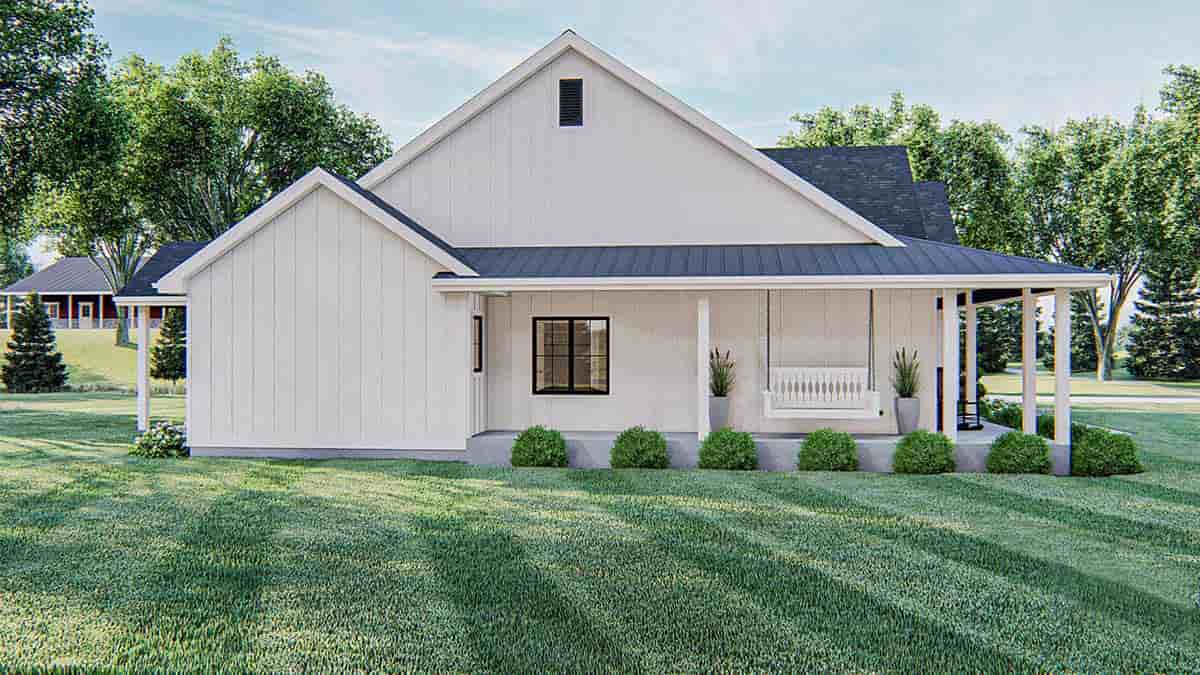 Contemporary, Farmhouse House Plan 44205 with 3 Beds, 3 Baths, 2 Car Garage Picture 2