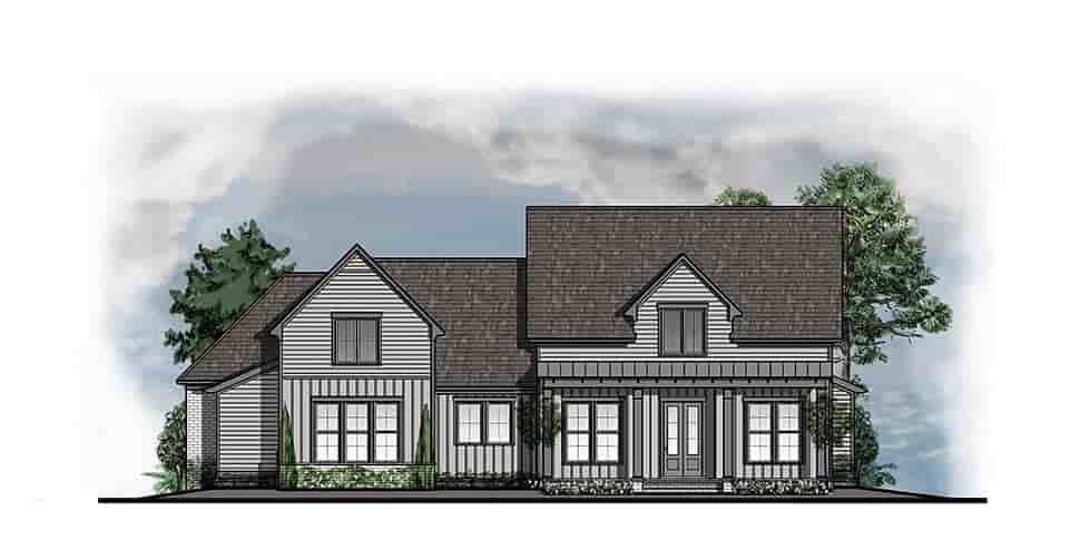 Country, Farmhouse, Southern, Traditional House Plan 44328 with 4 Beds, 3 Baths, 2 Car Garage Picture 3