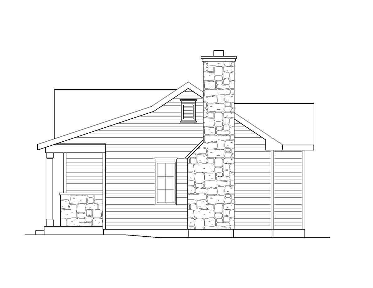 Cabin, Country, Traditional House Plan 45153 with 1 Beds, 1 Baths Picture 1