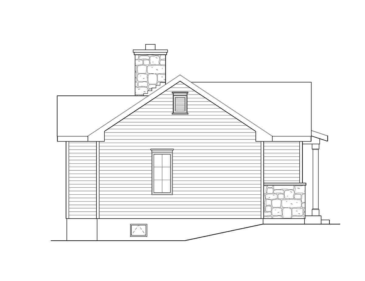 Cabin, Country, Traditional House Plan 45153 with 1 Beds, 1 Baths Picture 2