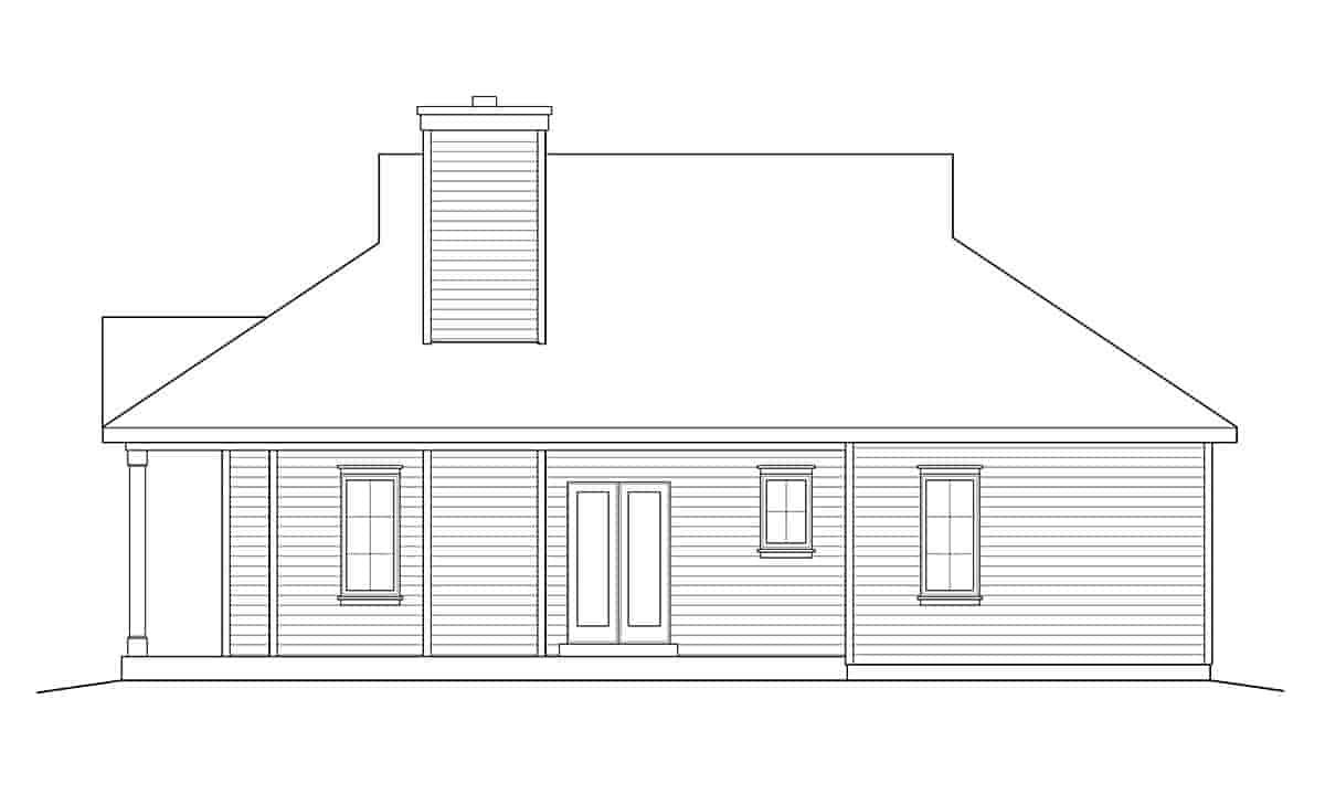 Country House Plan 45155 with 2 Beds, 2 Baths Picture 1