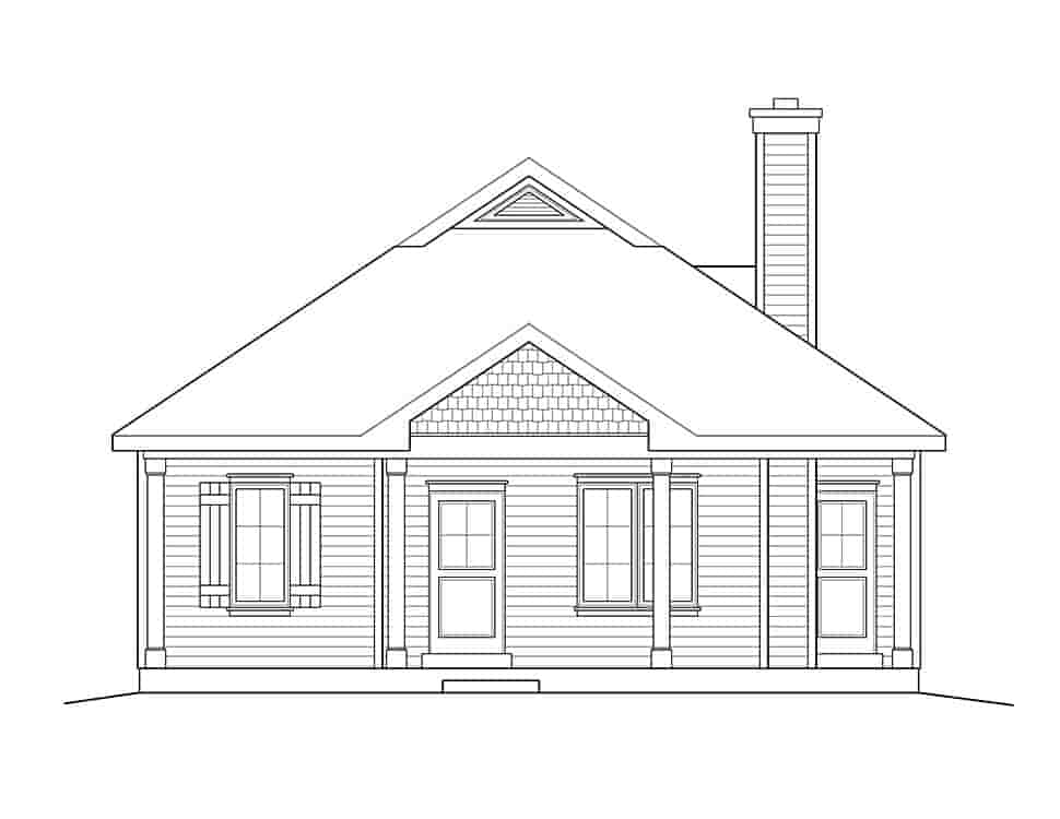 Country House Plan 45155 with 2 Beds, 2 Baths Picture 3