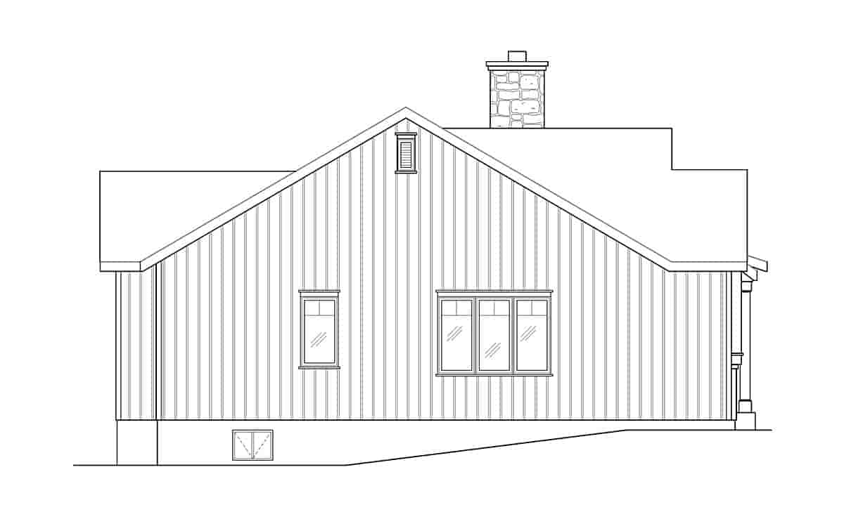Cabin, Country, Craftsman House Plan 45157 with 2 Beds, 2 Baths Picture 2