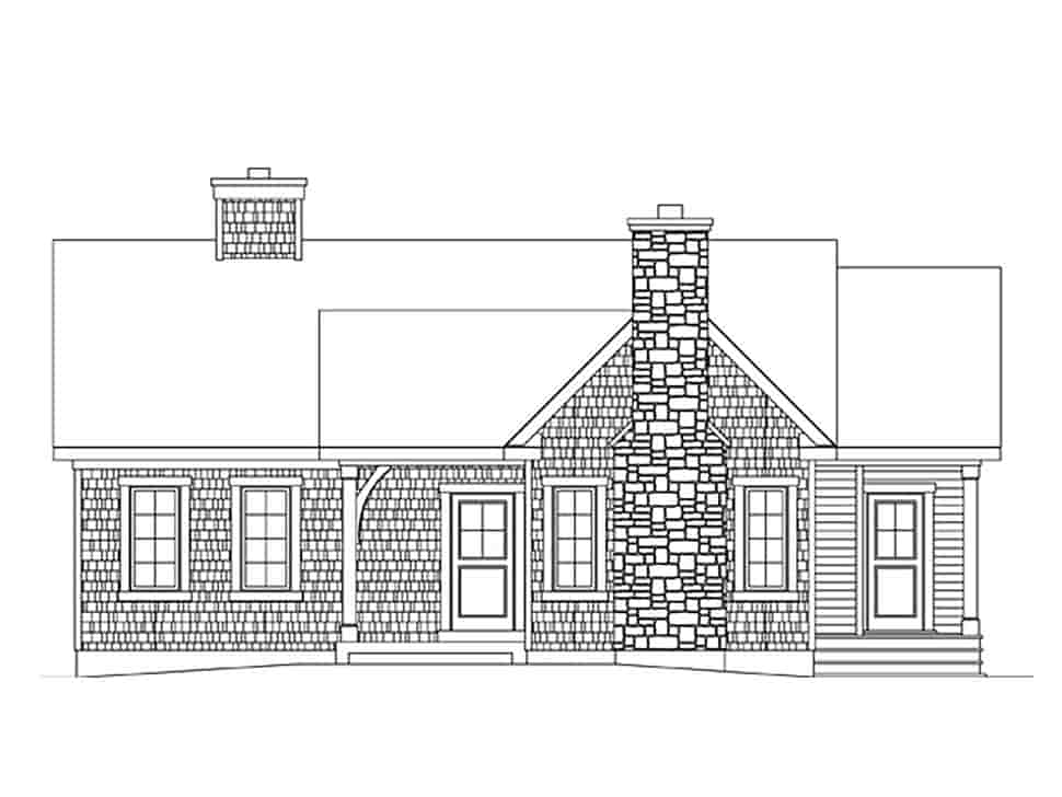 Bungalow, Cottage House Plan 45162 with 2 Beds, 2 Baths Picture 3